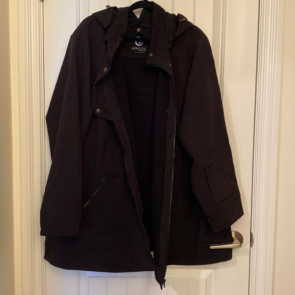 Black jacket with hood